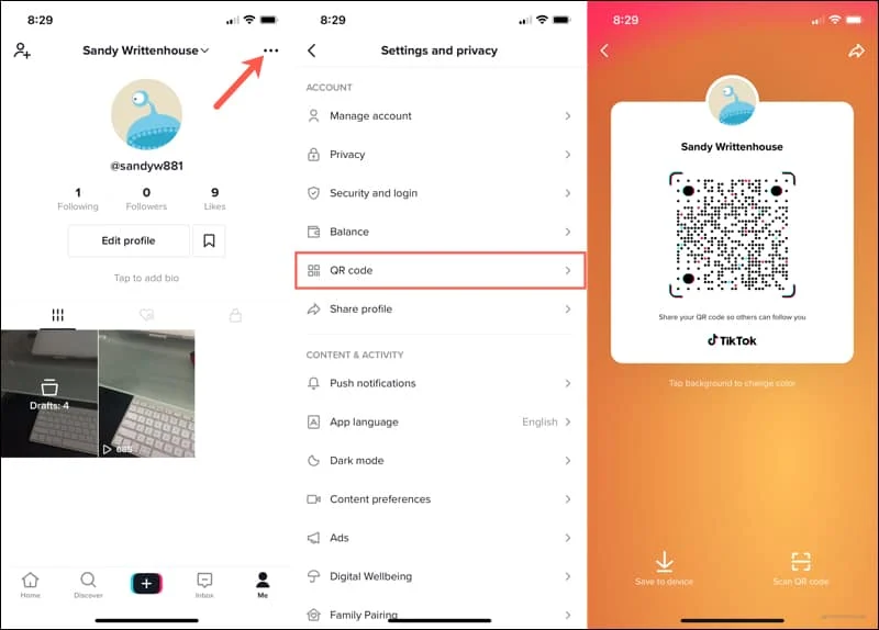 How To Share Your QR Code On TikTok: How to find QR code on TikTok
