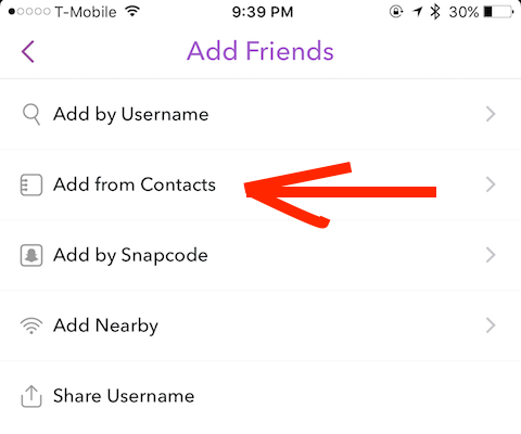 Use Contacts As A Snapchat Friend Finder