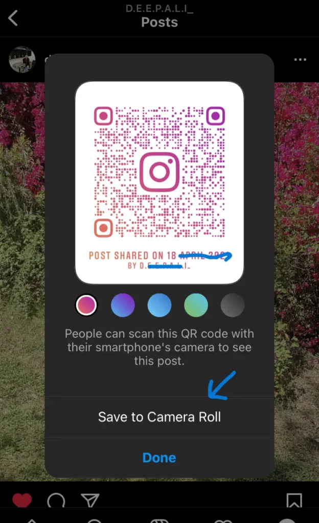How To Share A Post Using QR Code On Instagram