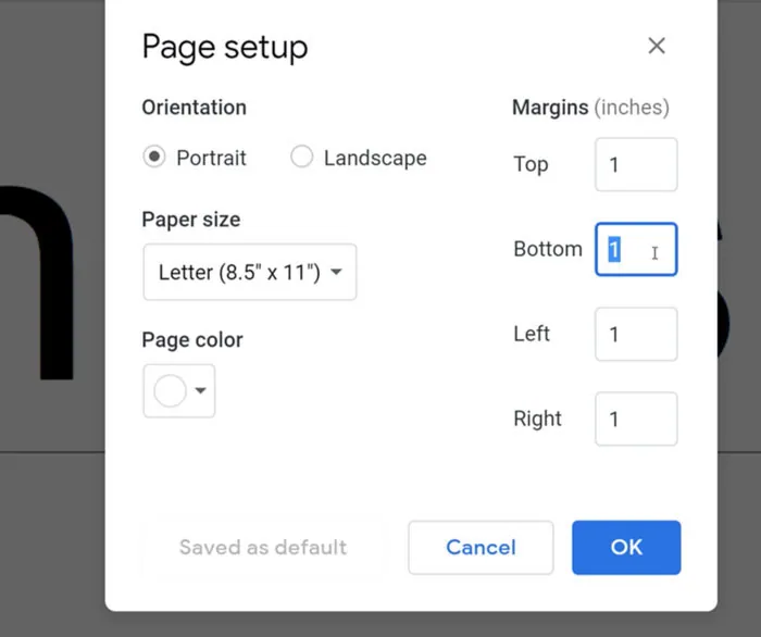 How To Fix Margins On Google Docs With The Page Setup Option?