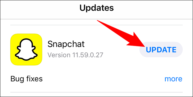 Update The Snapchat App