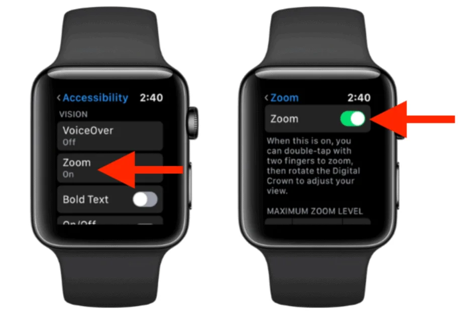 Disable Zoom In Feature Of Your Apple Watch Through Apple Watch