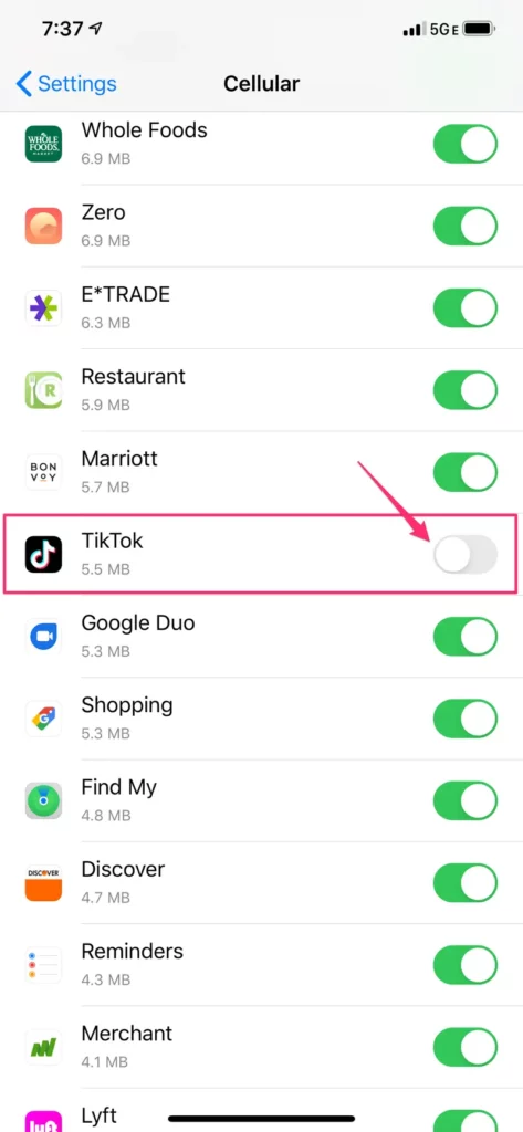 turn off low data mode on TikTok - off