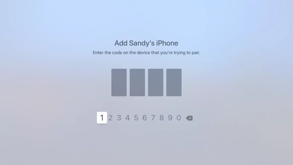 appletv stuck in conference room display screen - enter the code
