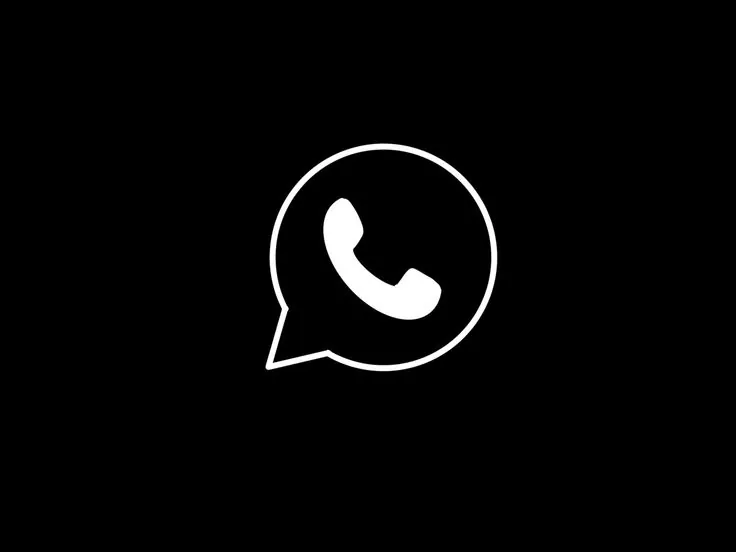 Black WhatsApp Icon