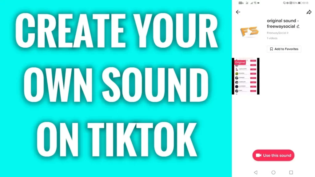 How To Create Your Own Sound On TikTok