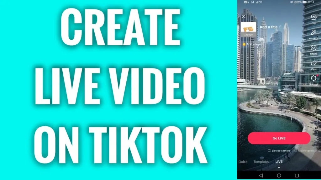 How To Create Live Video On TikTok 