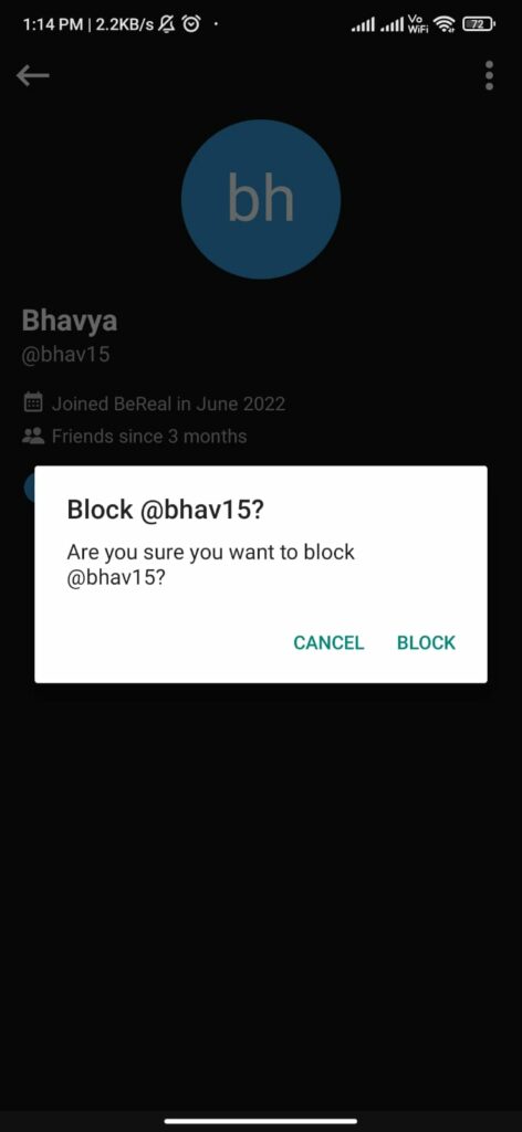 How to Block Someone on BeReal 
