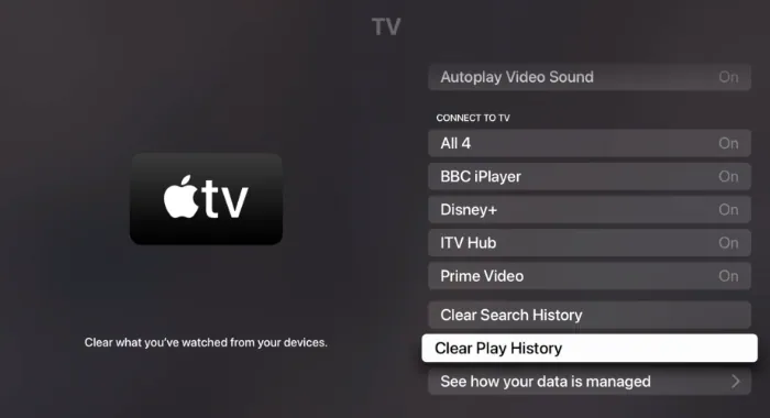 How To Remove Your Play History From Apple TV+ on apple box