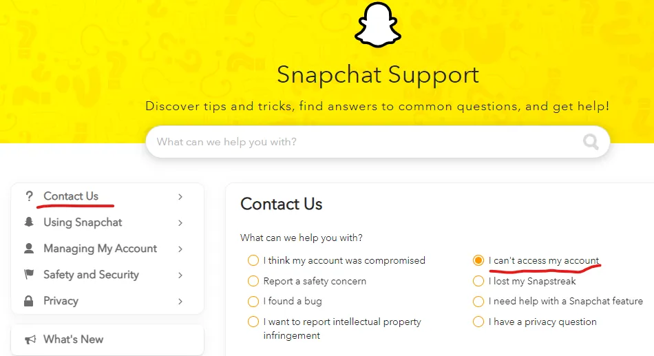 How to reset your Snapchat password without an email or phone number - contact us