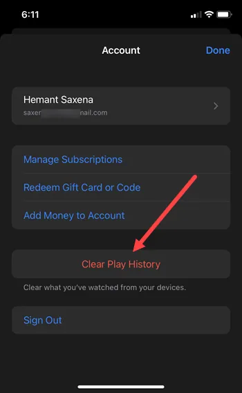 How To Remove Your Play History From Apple TV+ on iPhone - clear play history