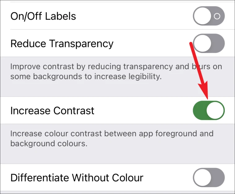 How To Change The Color Of iMessage -  increase contrast