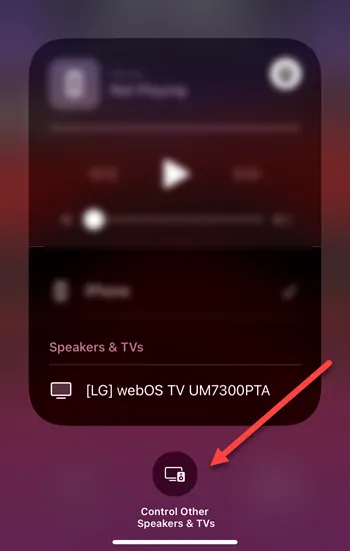 How to Disable Apple TV Remote on iPhone - control center