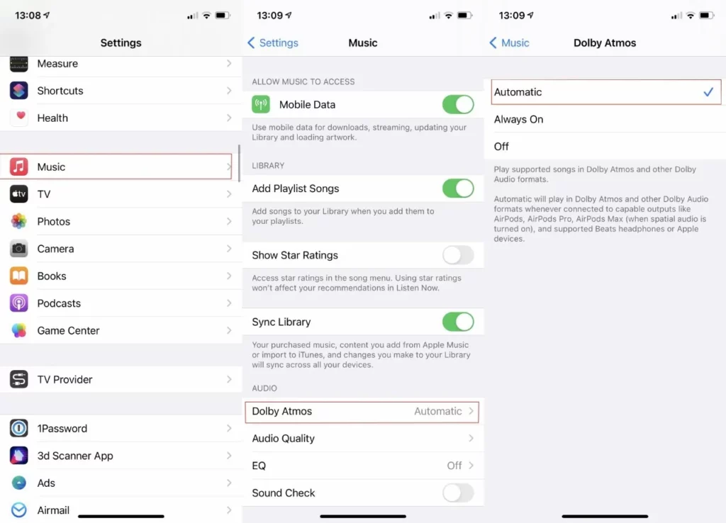 How To Enable Dolby Atmos Music With Lossless Audio In Apple Music - enable dolby atmos on iPhone or ipad