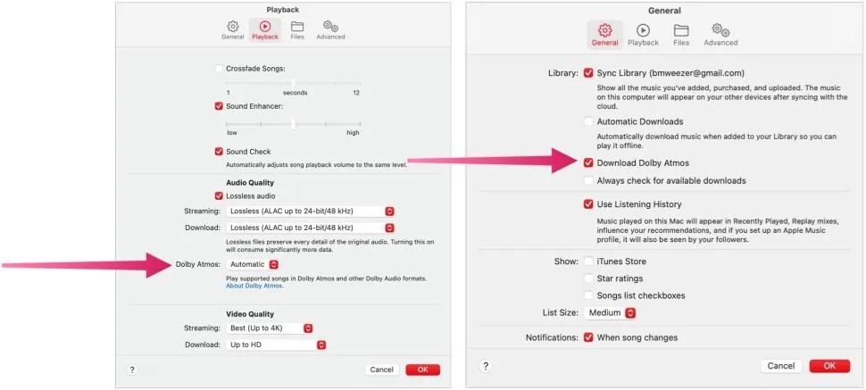 How To Enable Dolby Atmos Music With Lossless Audio In Apple Music - enable dolby atmos on mac
