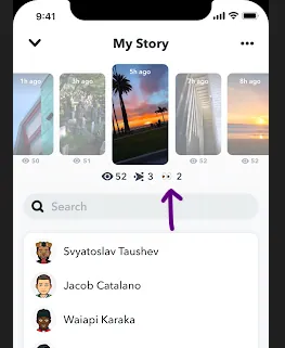 How Does Snapchat Order Story Views - story views - eye icon story rewatch