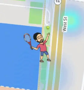 Playing Tennis Bitmoji