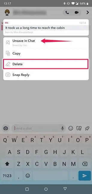 how to clear a conversation on snapchat unopened - unsave