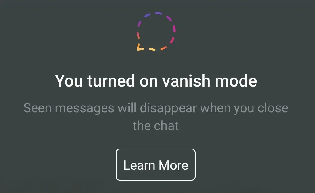 Turn On The Vanish Mode