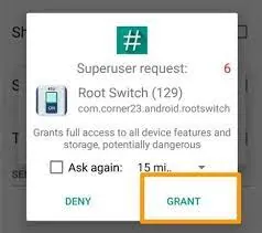 hide root from snapchat using root switch method