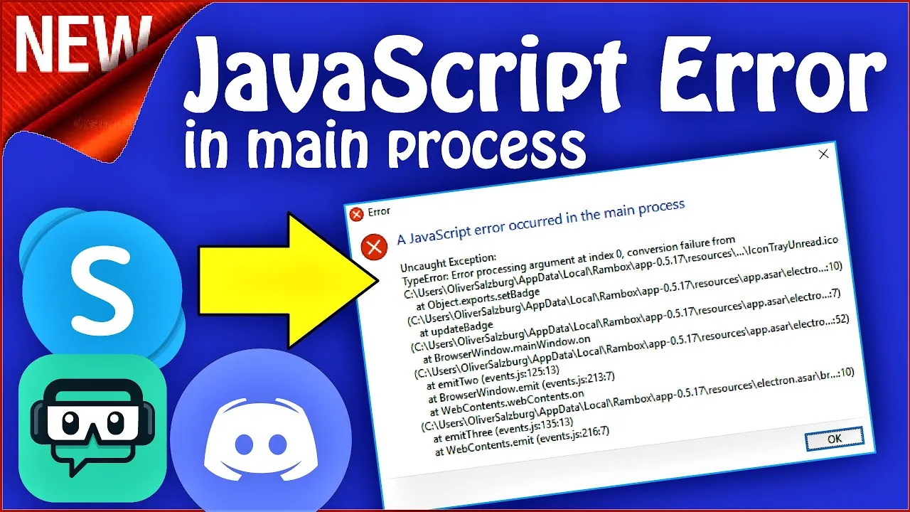 How To Fix JavaScript Error Occurred In The Main Process In Discord