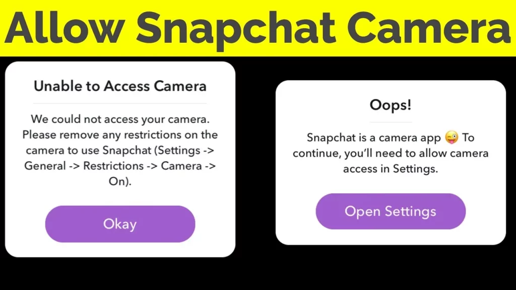 Why Can't I Allow Snapchat To Access Camera