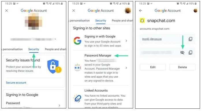 How to reset your Snapchat password without an email or phone number - google password manager