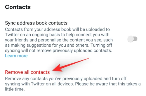 How To Remove And View Contacts Via Twitter.Com?