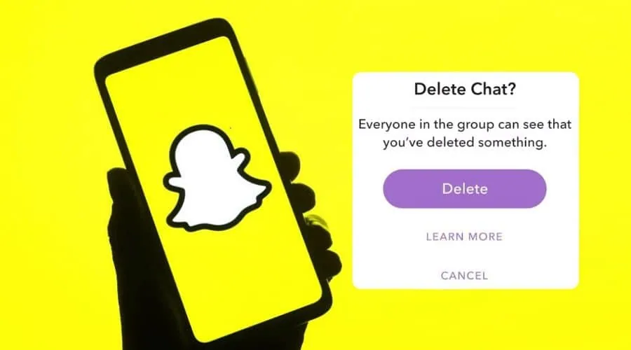 delete chat on Snapchat
