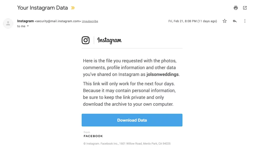 recover instagram deleted messages - download data