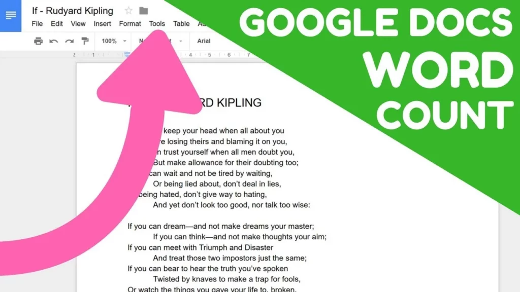 How To Turn On Word Count On Google Docs