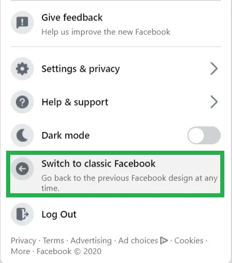 How To Fix Facebook Dark Mode Disappeared - downgrade 