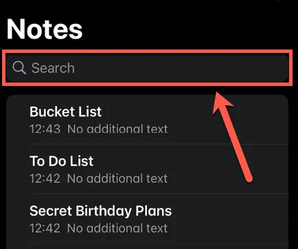How To Lock A Note On iPhone 11 - search notes