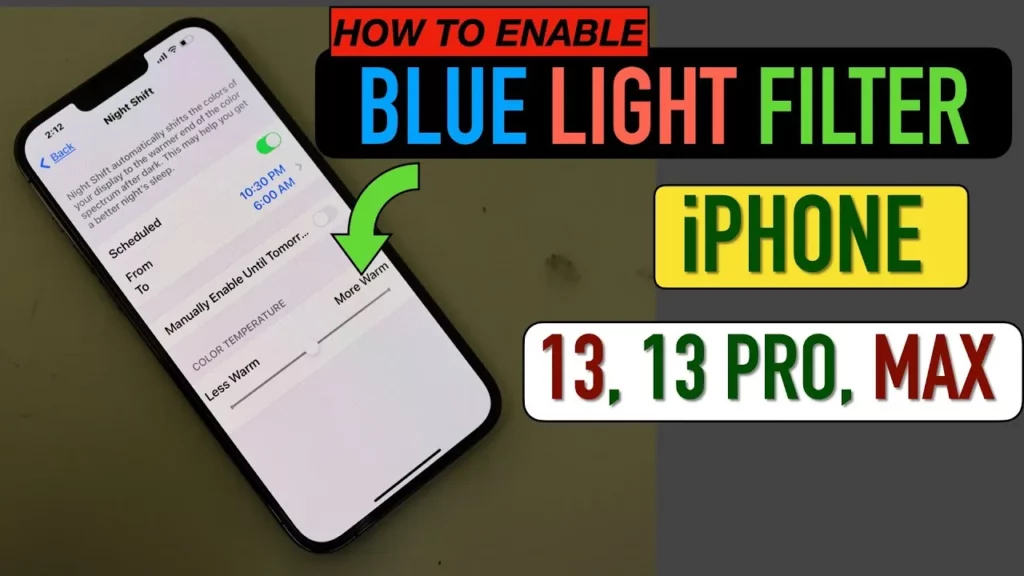 How To Use Blue Light Filter iPhone