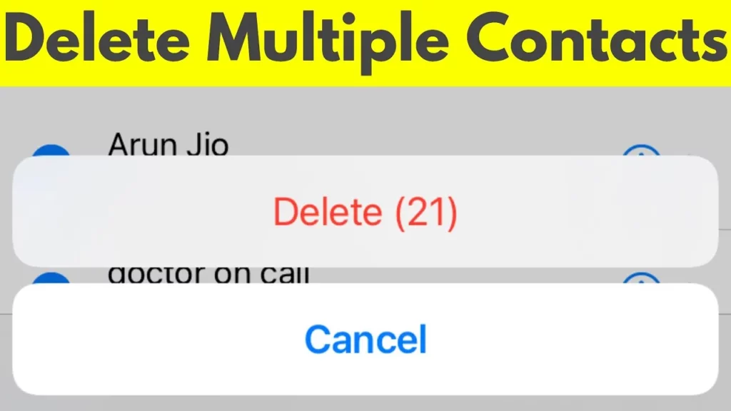 How To Delete Multiple Contacts In iPhone