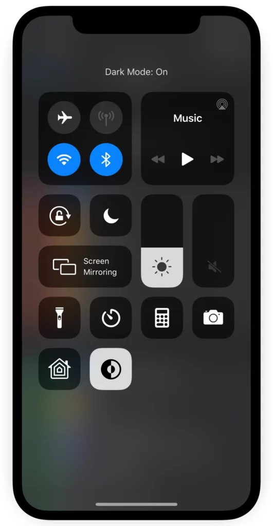 How To Add A Dark Mode Button To The Control Center?