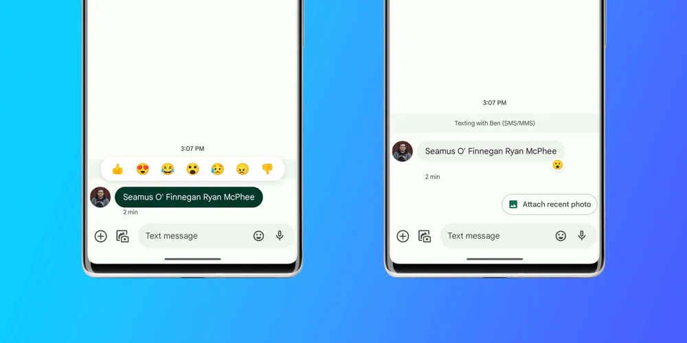 How To Add Reaction On Google Message