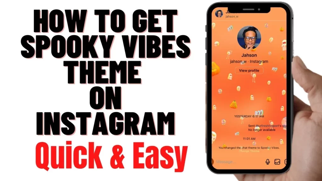How To Use Spooky Vibe Chat Theme On Instagram