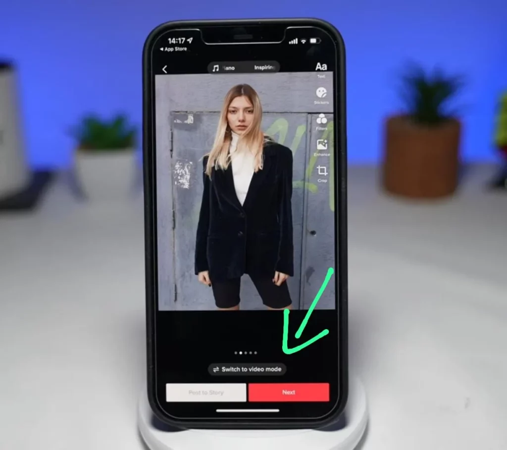 How To Make A Swipe Video On Tiktok - switch to video mode