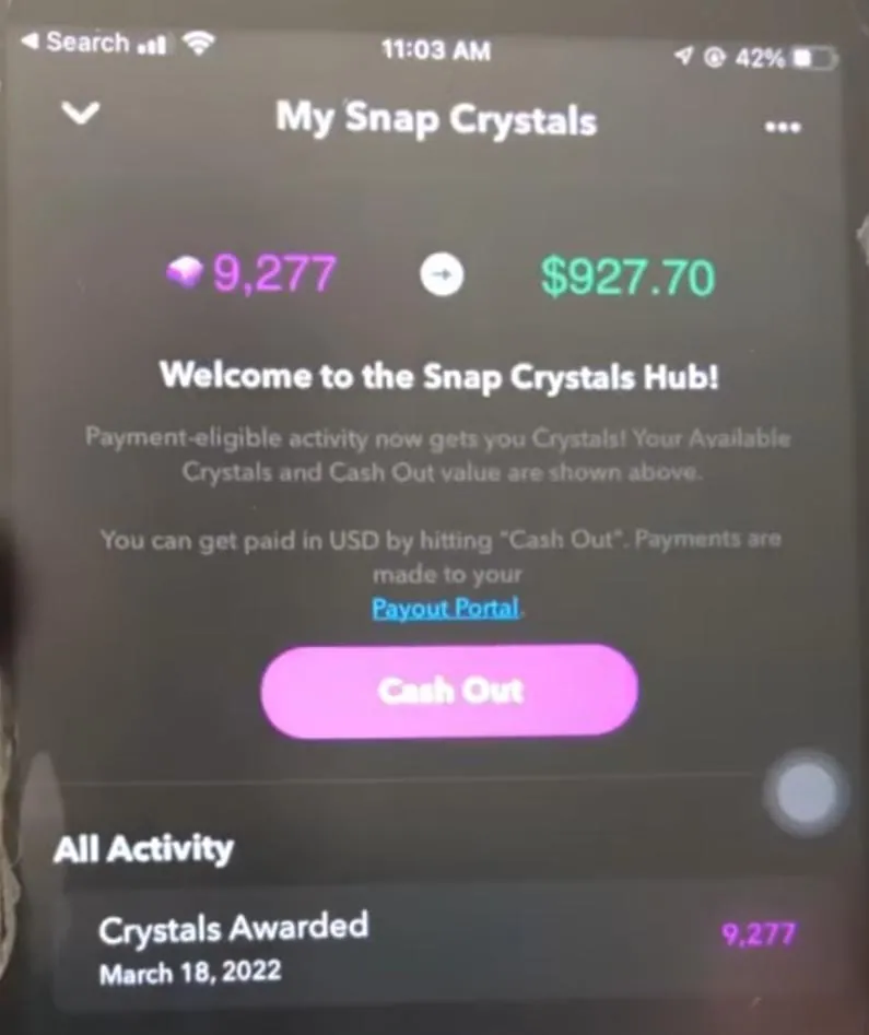 How To Make Money On Snap Spotlight - crystals into cash