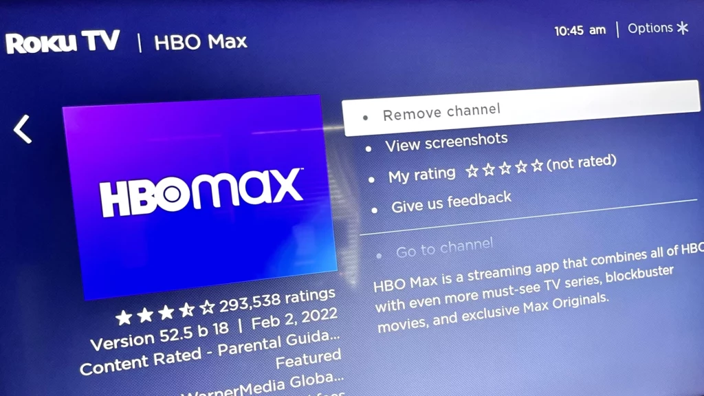 How To Fix Roku HBO Max Not Working - remove HBO Max