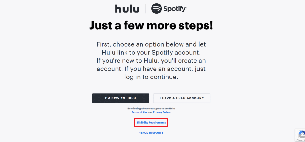 How To Login To Hulu With Spotify - Eligibility