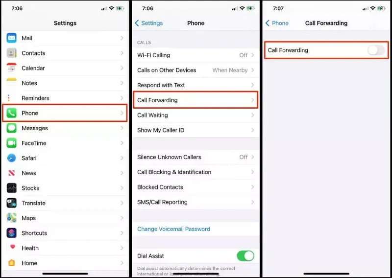 How To Turn Off Voicemail On iPhone - call forwarding