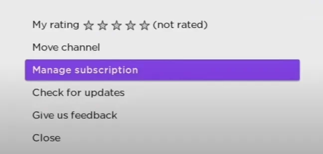 How To Cancel HBO Max On Roku - manage subscription