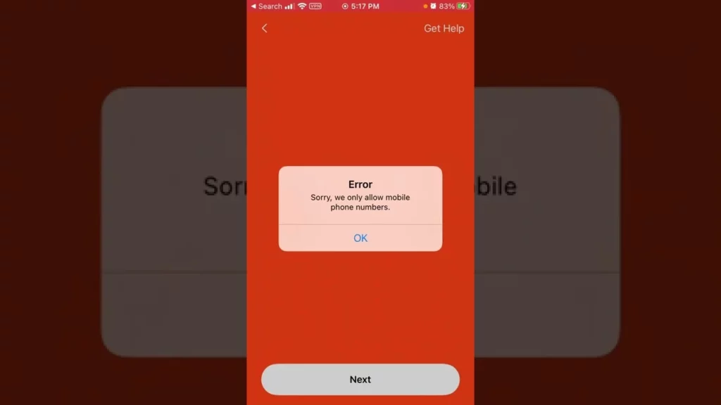 Gas App Error Creating Account