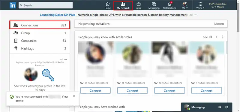 how to add linkedin contacts to gmail