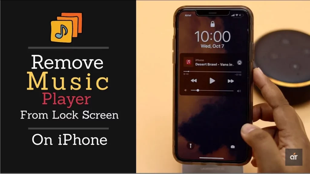 how to remove music player from lock screen on iPhone
