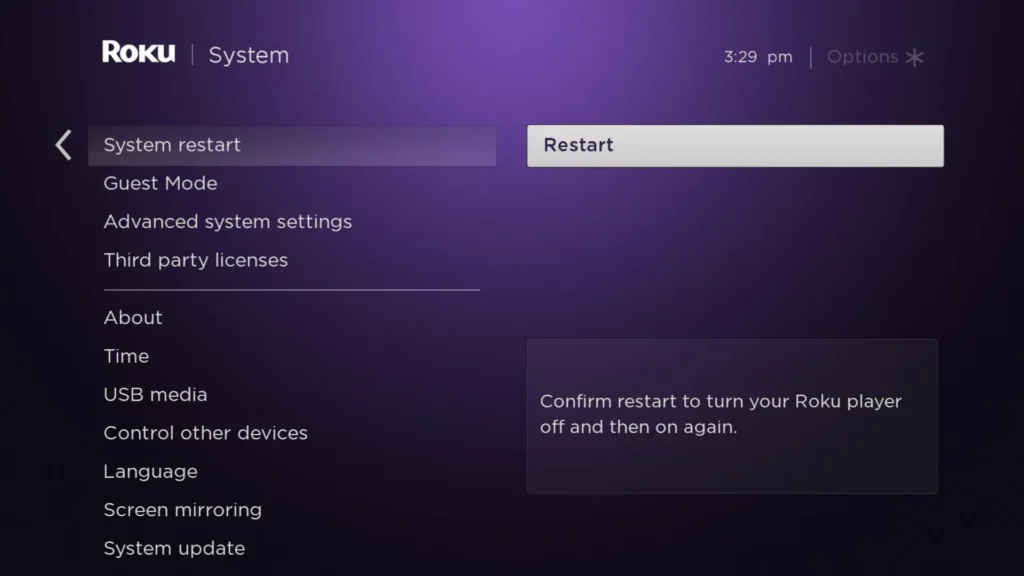 How To Fix Roku HBO Max Not Working - restart
