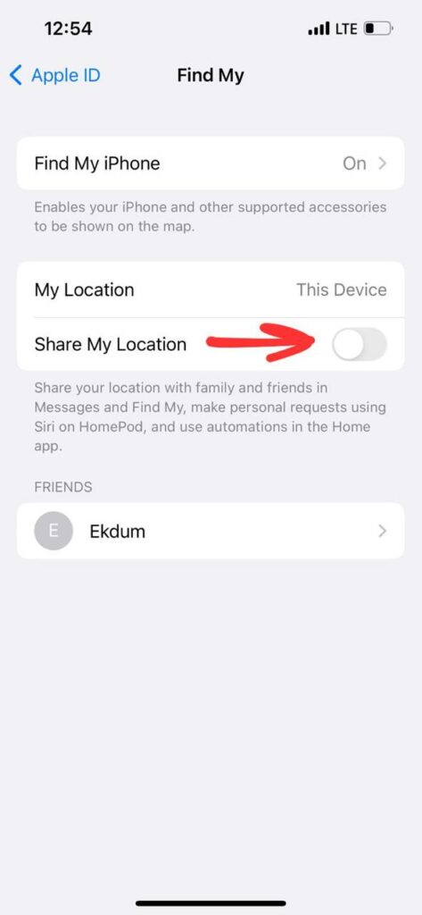 How to share location iphone