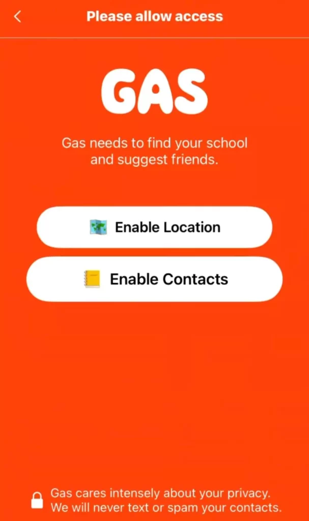 Gas App Not Available In Your School - enable location